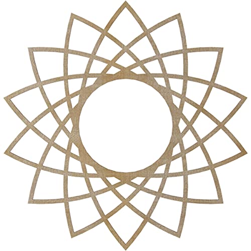 Image of Ekena Millwork 20 inchOD x 7 3 /4 inchID x 3 /8 inchT Eleanor Wood Fretwork Pierced Ceiling Medallion, Birch