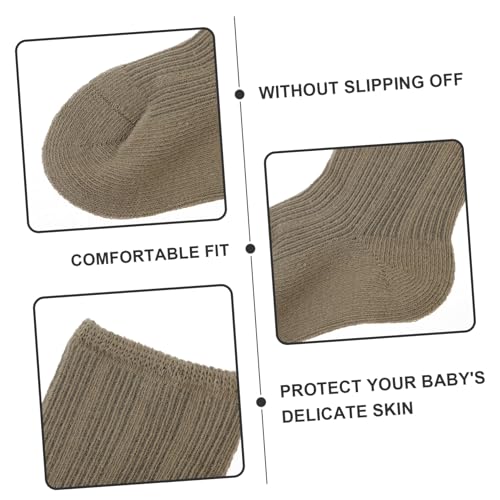 Vaguelly 3pairs Warm Newborn Socks Mid Tube Design for Comfort for and Spring s Months for4