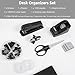 SKYDUE Black Office Supplies Set, Black Desk Accessories, Stapler, Tape Dispenser, Scissors, Binder/Paper Clips and 1000pcs Staples, Desk Supplies Set