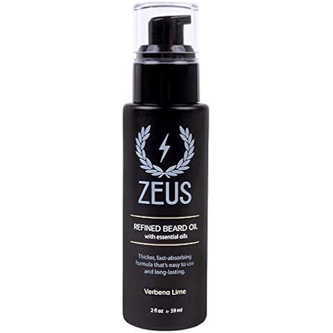 Aceite de barba ZEUS refinado de 2 oz con aroma a lima verbena Cover