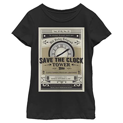 Back To The Future Kids' Clock Tower Flyer T-Shirt
