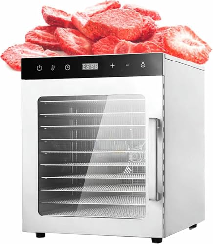 XSDAJSD Liofilizador/secador para Alimentos y Carne Seca, de Acero Inoxidable y Gran Capacidad, para Carne Seca, Fruta, Carne y Res.