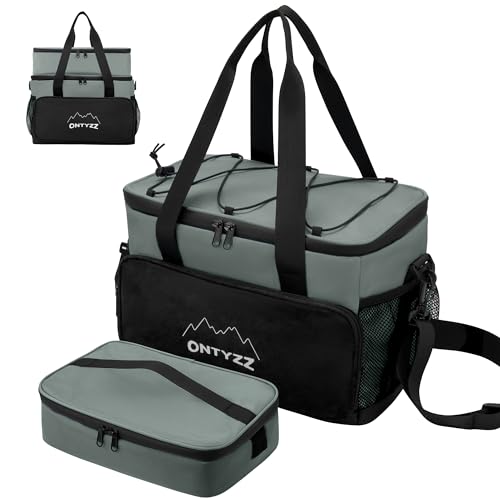 ONTYZZ Cooler Bag Suit 16L+5L Soft Cooler Bag Large Lunch Cooler for Picnic, Beach, Work, Road Trip, Grey