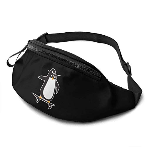 Riñonera impermeable riñonera para monopatín, clipart Penguin Runner 's funda para móvil viaje senderismo