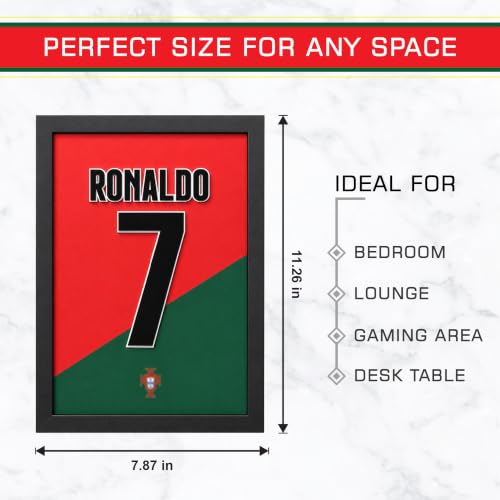 Image of CodersParadise No. 7 Football Inspired 3D Wall Art Frame, Sports Fan Decor, Layered Wall Hanging for Bedroom, Gaming Room, Living Room & Home Decoration
