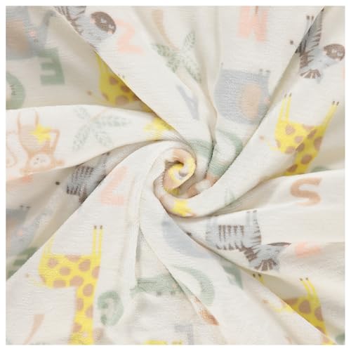 Image of 2-Ply Infant Blanket - Soft Fleece with Polyfill for Extra Fluffiness - Cozy and Warm Baby Blanket for Boys and Girls, 30x40 Inches - Dinosaur, Butterfly, Alphabet, Elephant, Bear Prints