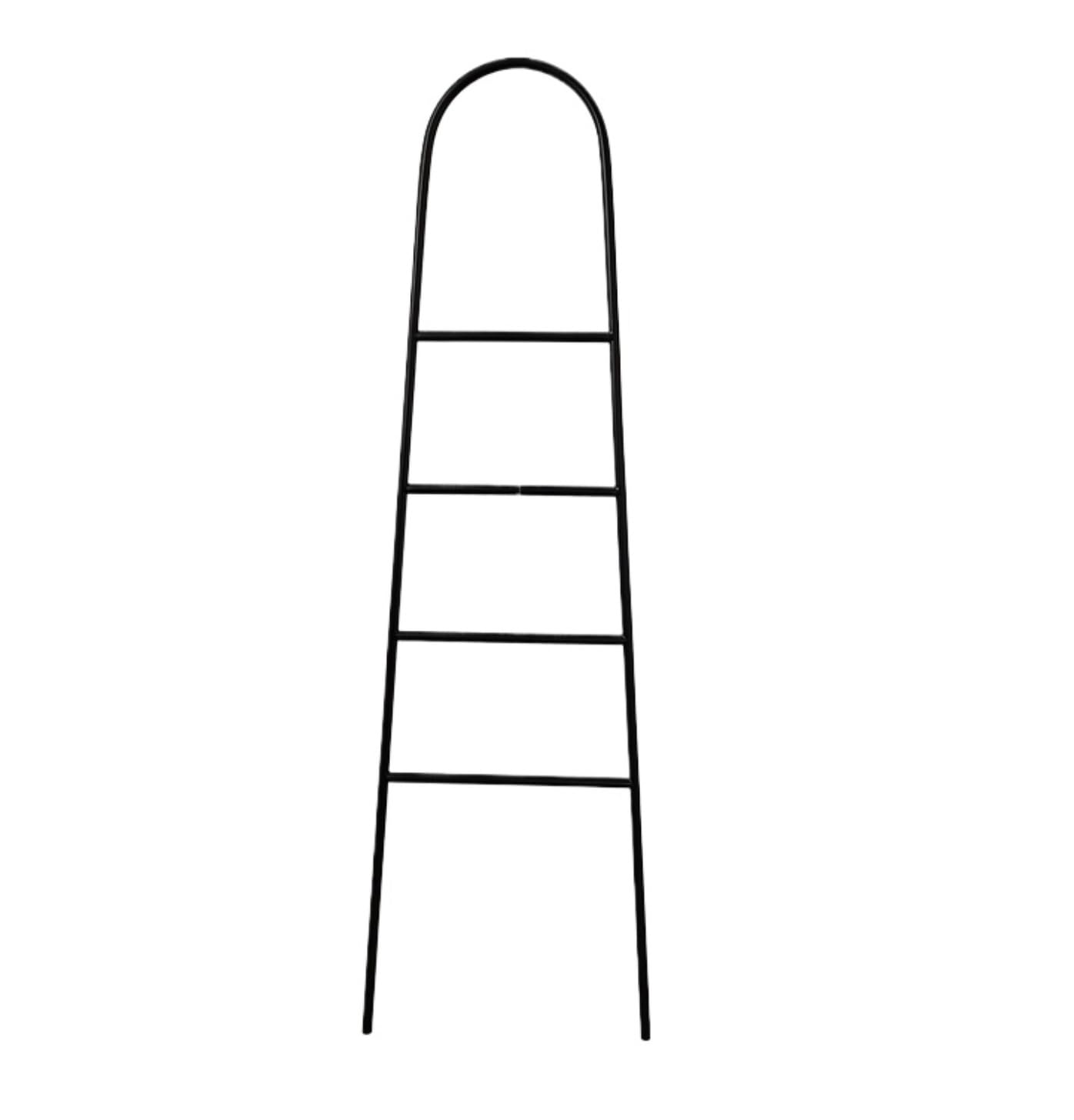 Towel Rail Stainless Steel Free Standing Ladder Towel Rack For Decorative Bathroom Freestanding(Black)