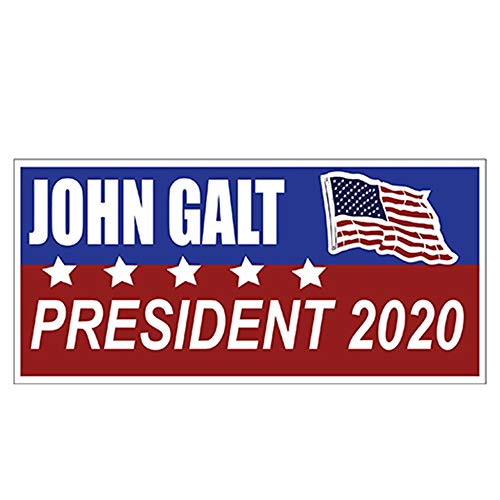 13cm x 6.2cm John Galt & Kanye West for President 2020 Sticker Car Styling Decal Auto Bumper Sticker Car Sticker