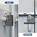 KENRONE Smart D-Shape Padlock,Fingerprint Lock with Emergency Key and Tuya APP Control,Waterproof Heavy Duty Solid Padlocks for Container Locker,Gates,Warehouses,Doors