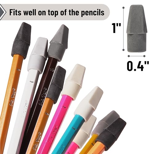 Image of Mr. Pen- Pencil Erasers Toppers, 120 Pack, Colorful, Latex Free, No Smudge | Mr Pen Erasers for Pencils