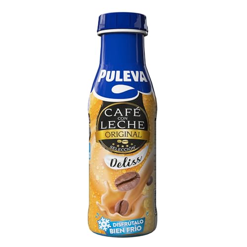 Puleva Café con Leche, Original Deliss, Café Preparado para llevar, Sin Gluten 240ml