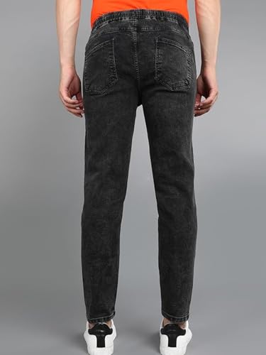 Image of Urbano Fashion Men Mid Rise Regular Fit Washed Jogger Jeans Stretchable