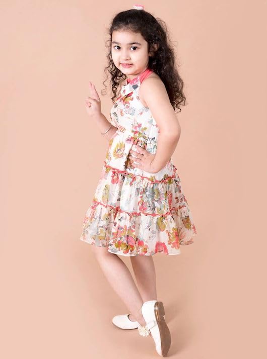 Image of Pspeaches Girl's Chiffon Knee-Length Dress