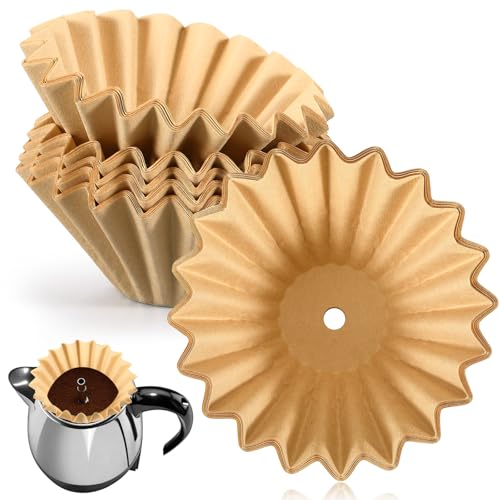 Feifeiya 100 Pcs Pre-punched Holes Coffee Filters for 4/6/9 Cup Electric Percolator Perforated...