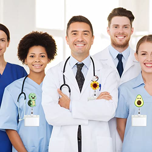 Sinmoe SINMOE-CLIP NAME-385 12 Pcs Felt Cute Badge Reels Nursing Name Id Badge Holders Retractable Id Badge Clip Funny Cute Badge Holder With Clip For School Nurse Doctor Teacher thumb #5