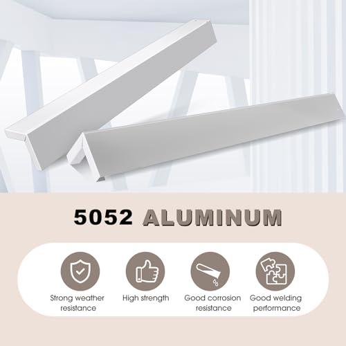 Therwen GFA-THERWEN-2345 40 Pcs 1.18 Inches X 1.77 Inches X 11.5 Inches Aluminum Siding Corners With 60 Pcs 0.79'' Nails Included Siding Building Material Tools thumb #3