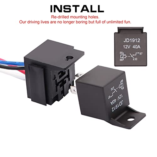 Jeemiter Heavy-Duty 30A Aluminum Alloy Ignition Switch Panel, Jeemiter 12V 5-in-1 Engine Start Button with LED Toggles & Aircraft Cover for Racing Car, Truck, Boat