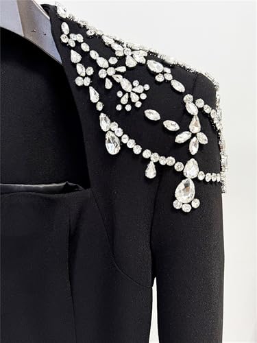 Women's Prom Dress 2025 Diamonds Beaded Handemade Party Gowns Square Neck Elegant Celebrity Formal Evening Dresses4