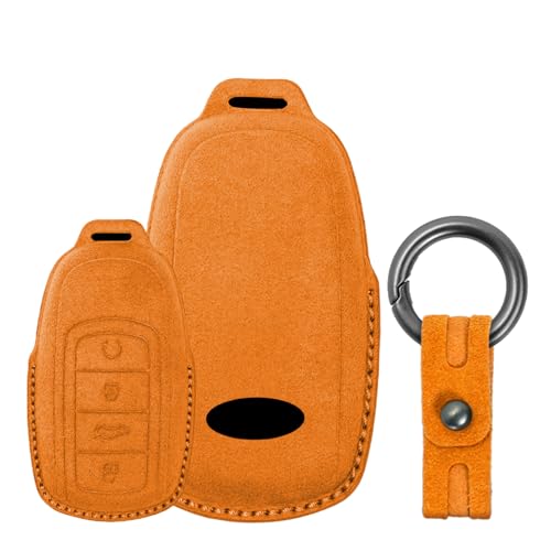Étui de clé de voiture en daim imperméable, protection 4 boutons Tiggo 7 Pro