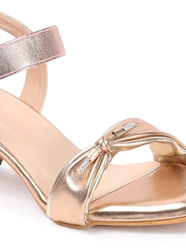 Image of Carlton London Women Stylish Fashion Embellished Sandals for Outdoor, Party, Wedding and Holidays with Block Heels