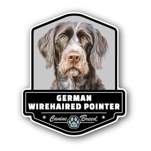US Decal, Inc. - German Wirehaired Pointer, Dog Breed Badge Style Die Cut Sticker