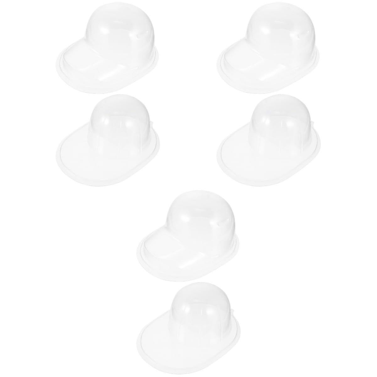 Cabilock 6 Piezas Caja De Almacenaje Percheros Para Gorras De Beisbol Perchero De Muelle De Cúpula Estante Del Sombrero De Vaquero Caso De Sombrero Viajar El Plastico Escritorio Lavadora