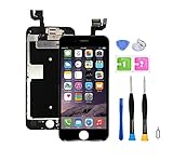 Screen Replacement Compatible with iPhone 6s Plus Full Assembly - LCD 3D Touch Display Digitizer with Sensors and Front Camera, Fit Compatible with iPhone 6s Plus-Black