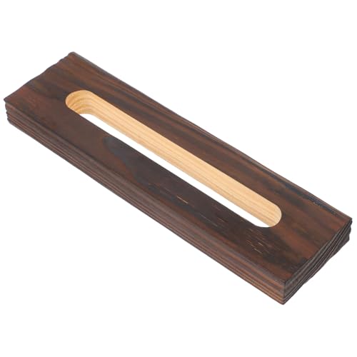 Toddmomy Rustic Fish Tank Waterfall Fountain Wood Board Natural Landscape Accessory for Underwater Aquariums Carbonized Wood Board