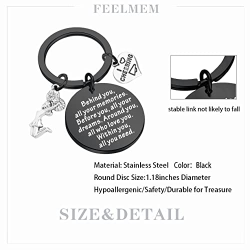 FEELMEM Cheer Keychain Girl Cheerleading Gift Cheerleader Gift for Cheer Team2