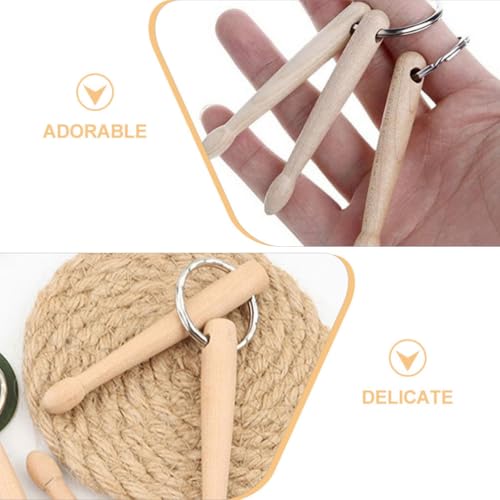 Llavero en forma de baqueta UPKOCH, 3 piezas, llaveros con diseño de tambor para músicos y entusiastas de la banda miniatura 2