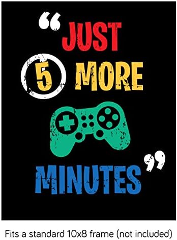 Sass Party & Gifts Gaming Themed Wall Art Prints For Boys Bedroom - Set of 3 (8X10) - Great Gift For Gamer