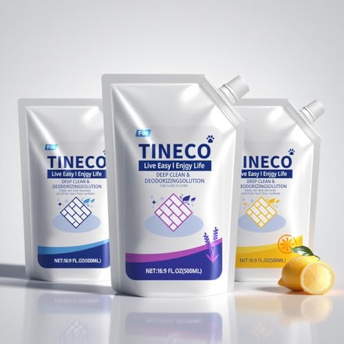 床用洗浄液 - 500ml 補充用 x 3、Tineco iFloor 2/3 Breeze、FLOOR ONE S3/S5/S5 Pro 2/S6/S7 Pro 対応、ナチュラル/レモン/ラベンダー香り、無毒処方、残留物なし