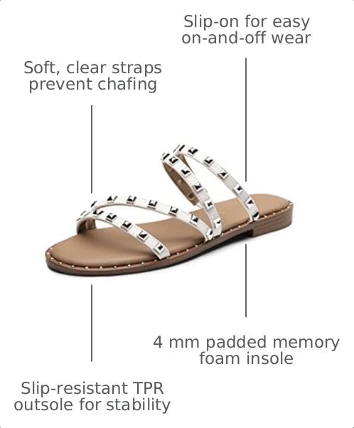 Image of DREAM PAIRS Women's Studded Slide Sandals