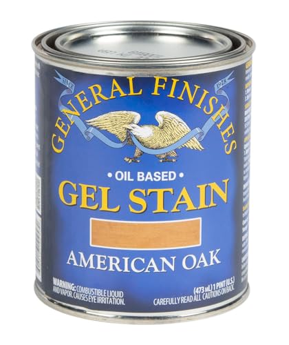 General Finishes Oil Base Gel Stain, 1 Pint, American Oak
