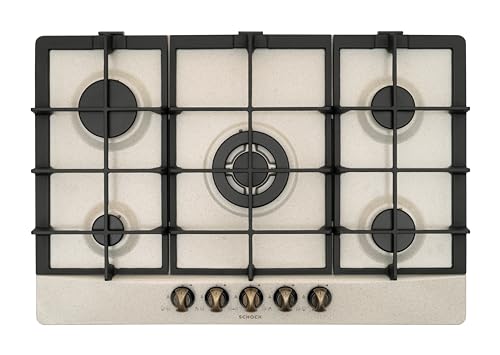 SCHOCK - Piano Cottura 5 Fuochi Gas Primus PC75 con Manopole in Metallo