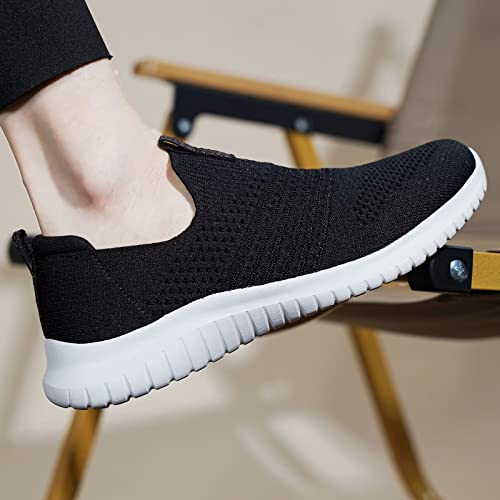 Image of TIOSEBON Women's Walking Tennis Shoes Knit Comfortable Slip on Breathable Mesh Lightweight Sneaker