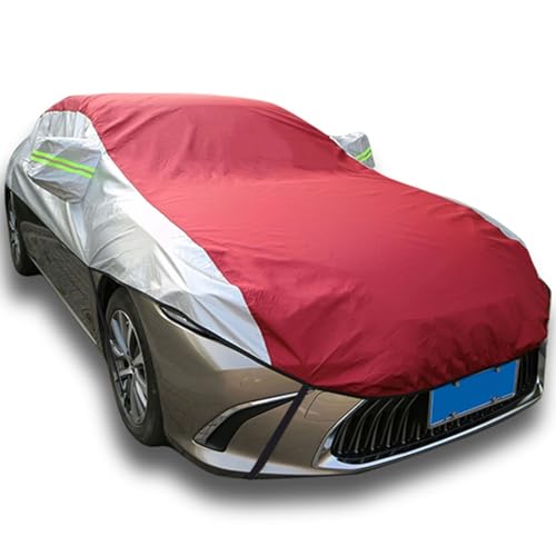 Funda Para Medio Coche Para Acura RSX Con Alerón 2002-2006, Funda Universal Para Parabrisas Para Todo Tipo De Clima, Impermeable, For Exteriores, Resistente A La Intemperie Y Con Protección UV(Red+Sil