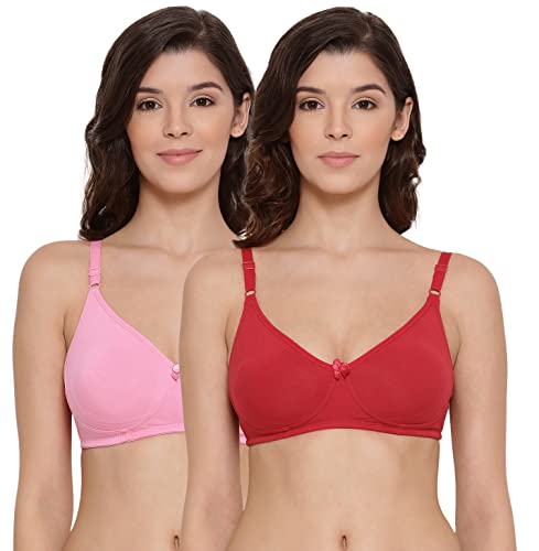 Image of Lyra Women's Moulded Encircled Bra(513) Pack of 2 White & Black,30B