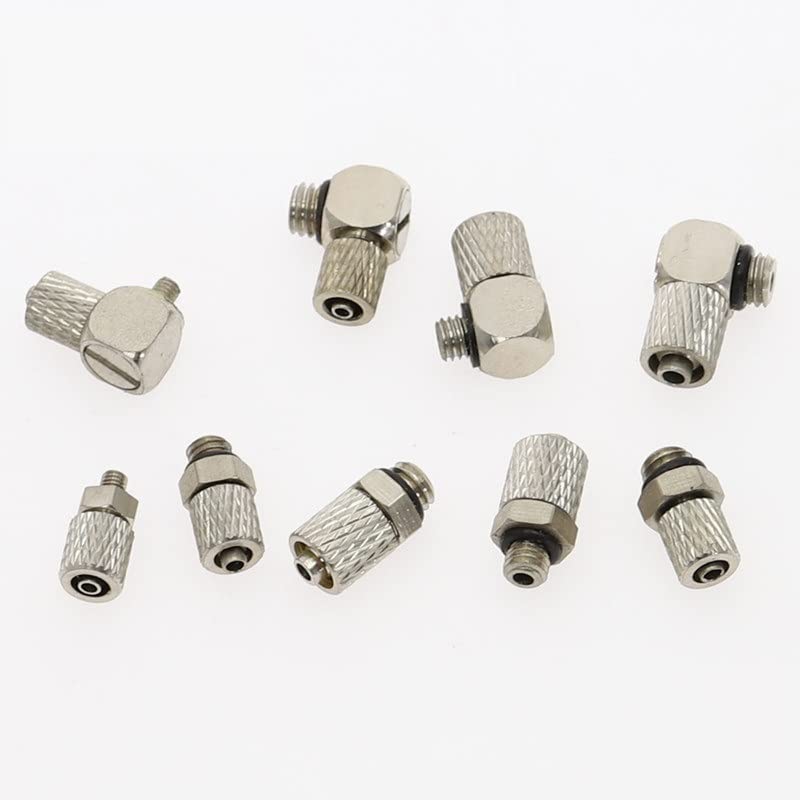 5 Raccords Pneumatiques Rapides Mâle M3 M4 M5 M6 - Pour Tuyaux 3mm, 4mm, 6mm OD - 8