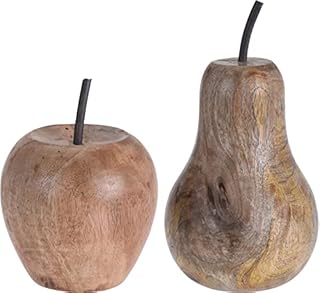Vintage Mango Wood Apple & Pear Ornament