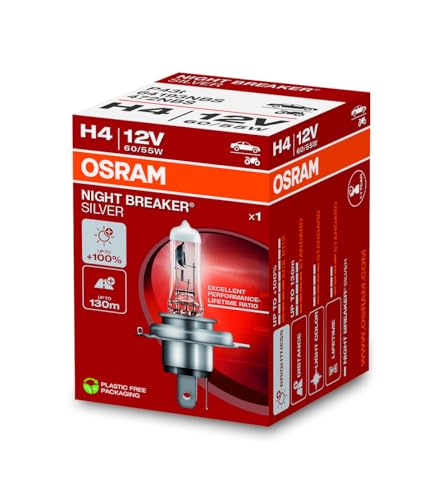 Lâmpada Halógena Osram Night Breaker Silver +100% Luz H4 60/55W 12V