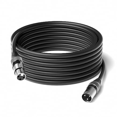 OseTub Standard XLR Microphone Cable, Extra Long XLR Cable XLR Male to Female Mic Cable 3-Pin Balanced Shielded for Recording Studios, Performances, and Live Shows (98FT)