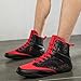 omcam Mens Fashion Boxing Boots Lightweight Breathable Youth Bodybuilding Shoes Non Slip Kickboxing Wrestling Training Shoes,Black,6.5