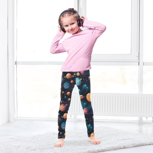 Kids High Waist Space Planets Leggings for Toddler Girls 4T 202b28254