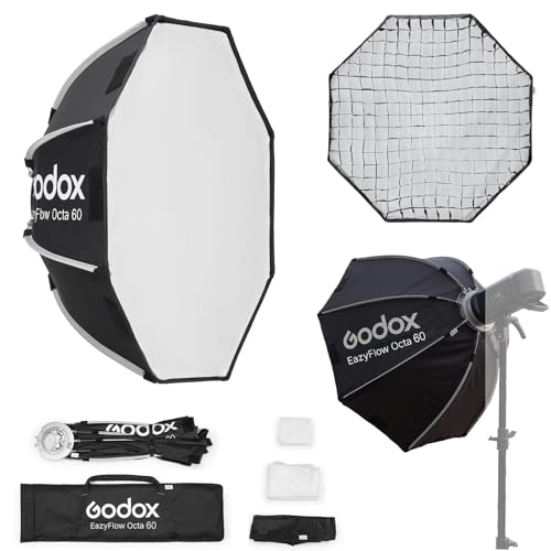 Amazon | Godox EazyFlow Octa 60cm ソフトボックス、グリッド付き