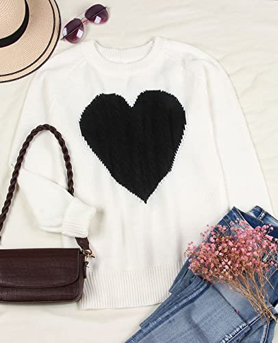 Alsol Lamesa Sweaters For Women Long Sleeve Heart Sweaters Soft Womens Sweaters Crewneck Pullover Sweaters For Women #TOP5