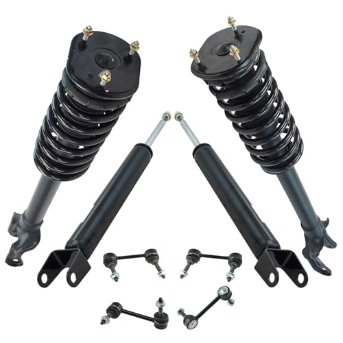 Image of TRQ Front and Rear Suspension Kit Complete Strut & Coil Spring Assembly Shock Absorber Sway Bar Stabilizer Link Compatible with 2011-2015 Jeep Grand Cherokee