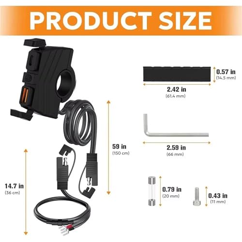 Chargeur moto USB étanche et support navigation GPS pour vos road trips - 2