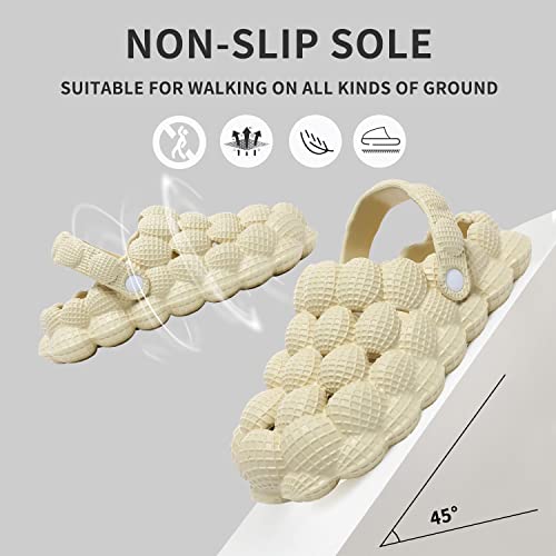 Bubble Slides with charms for Women Men, Non-slip Bubble Slippers, Soft EVA Golf Ball Slides, Cloud Cushion Thick Sole Spa Slides Slippers for Gym Shower Bedroom Home Sandals3