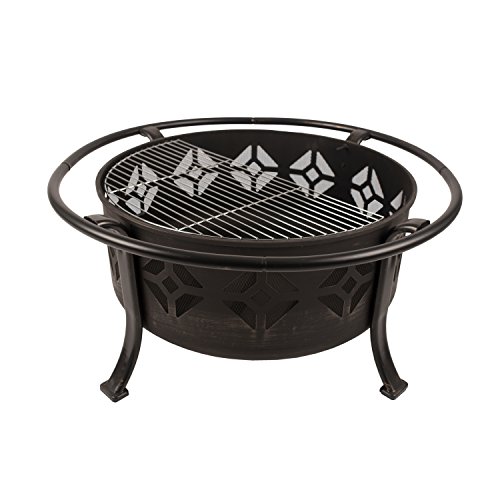 Pleasant Hearth Sunderland Deep Round Bowl Fire Pit, 36-Inch #TOP6